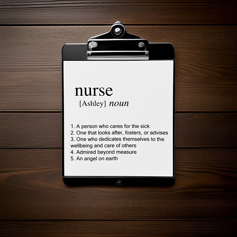 Custom Dictionary Definition Sticker Gift for Nurse Profession Decal