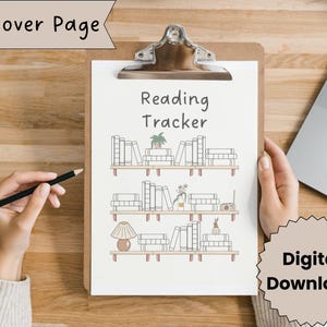 Digitaler Printable Lese-Tracker, tägliches Lesetagebuch, wöchentliches Lesetagebuch, meine Lesereise, Buchbesprechungen