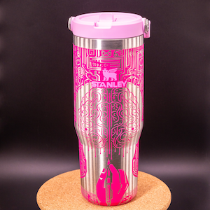 Stanley Engraved | Engraved 30oz Tumbler | Stanley Flip Straw| Personalized Tumbler | Custom Tumbler | Brain, Genius, Computer, Art, Thinker