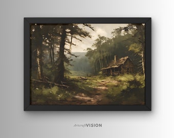 DIGITAL PRINT | Cabin in the Woods | Vintage Wall Art | 19th Century Style | Artcraft Vision | Digital Download #6