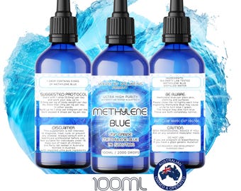 Methylene Blue 1% Solution | USP Grade, Lab Tested (100ml)