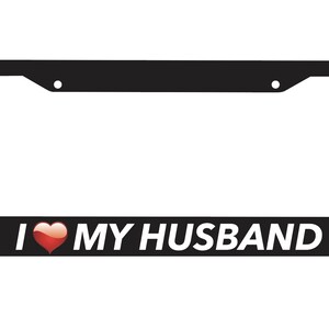 Placa de plástico ABS para veículo, estrutura de carro, eu amo meu marido