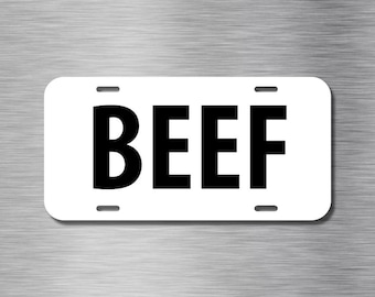 BEEF Farm Rancher Cowboy Landwirtschaft Fahrzeug Auto Tag 6 "X12" x 0,65 mm Metall Aluminium Automobile Front Nummernschild NEU