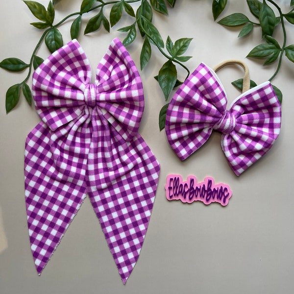 A Girl Dad Picnic- plush velvet pink bows- multiple styles available!