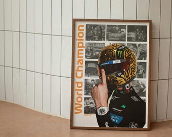 ランド・ノリス初の2025年ワールドチャンピオンシップポスター | マクラーレンF1ウォールアート | F1プリント