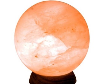 Himalayan Salt Lamp/Pink Salt Lamp/Globe Shape Salt Lamp/Clean air/15 cm height