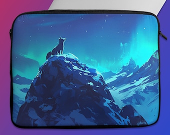 Housse pour ordinateur portable Arctic Fox, étui de transport en néoprène, cadeau pour amoureux du renard