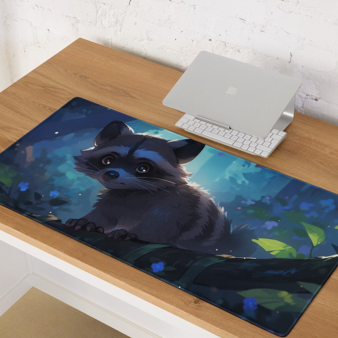 Desk Racoons Cute Raccoon Desk Mousemat, Great Gift for Raccoon Lovers and Gaming ...