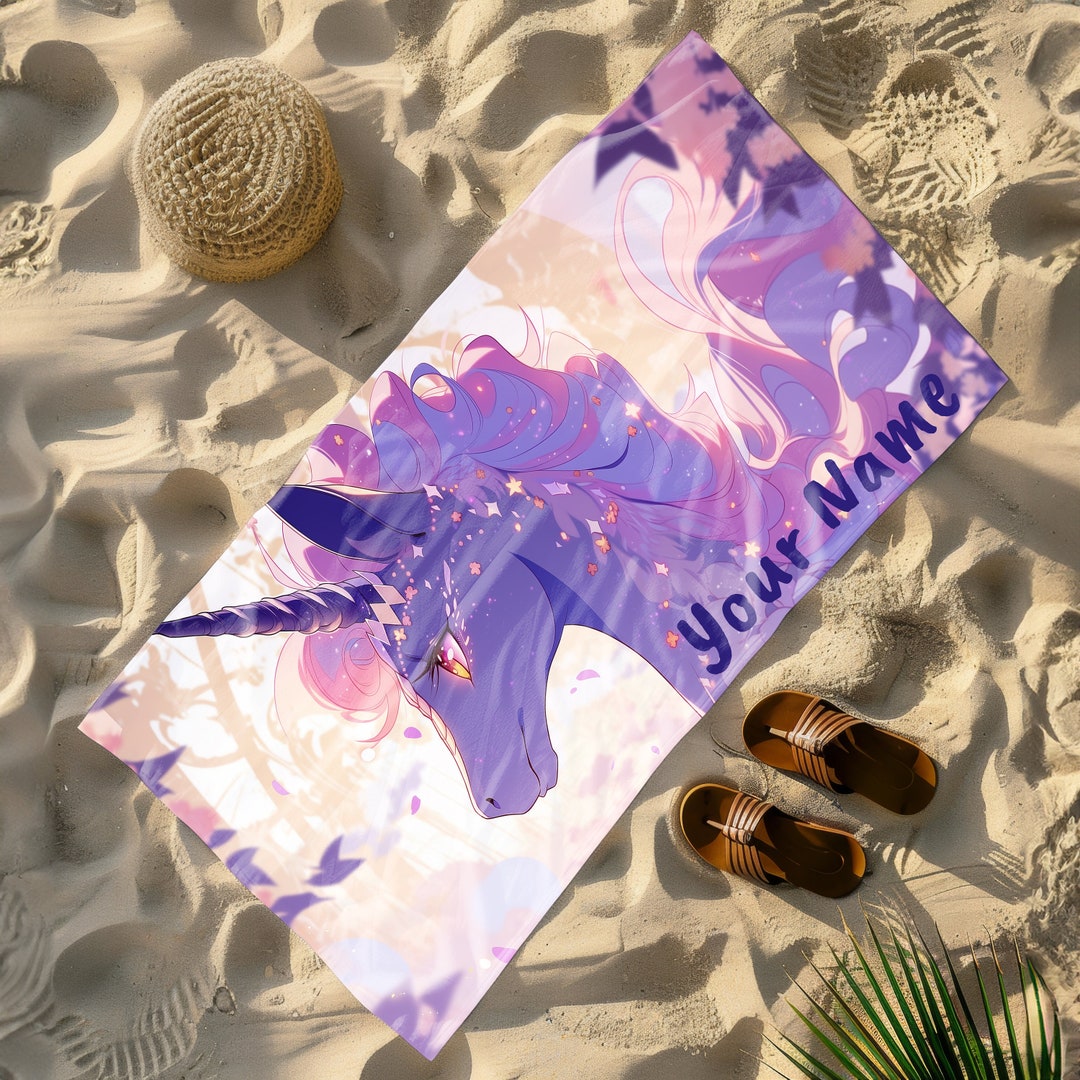 Mousse Multi Unicorn Print Beach Towel