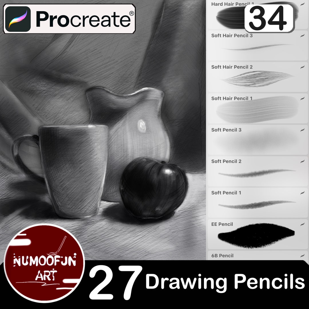 Drawing Pencils - Brushes for Procreate Digital Brush Painting - Etsy