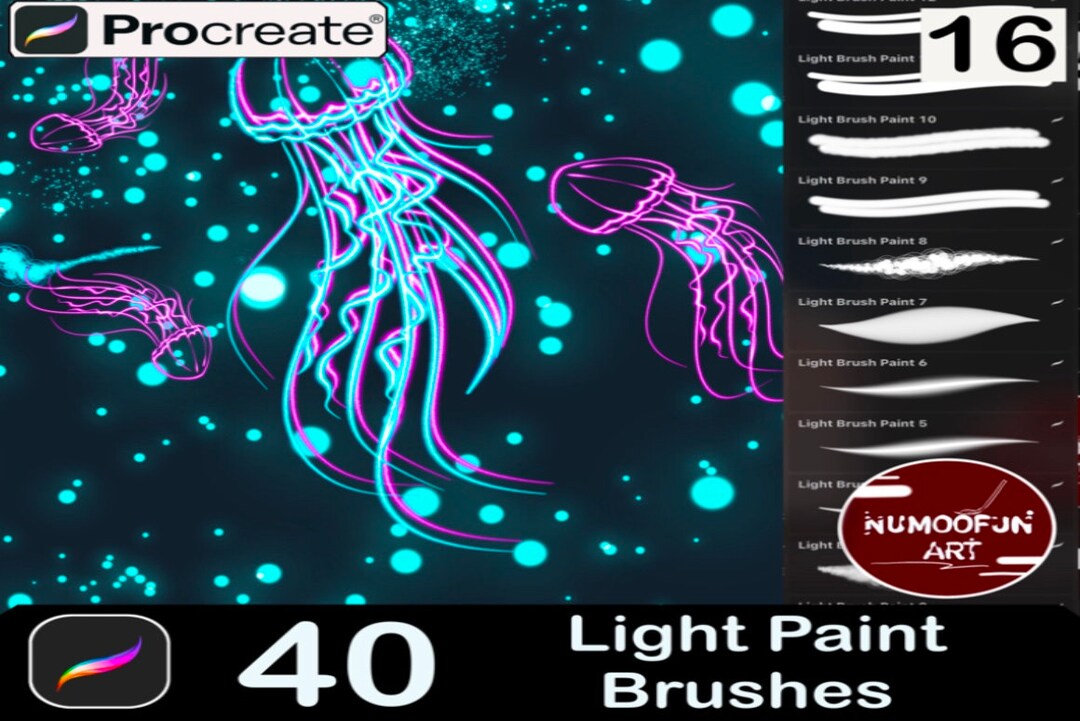 Light Paint Brushes for Procreate - Etsy