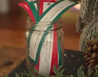 Christmas Countdown Scripture Tags + 25 Day Christmas Family Printable Devotional (Digital Download)