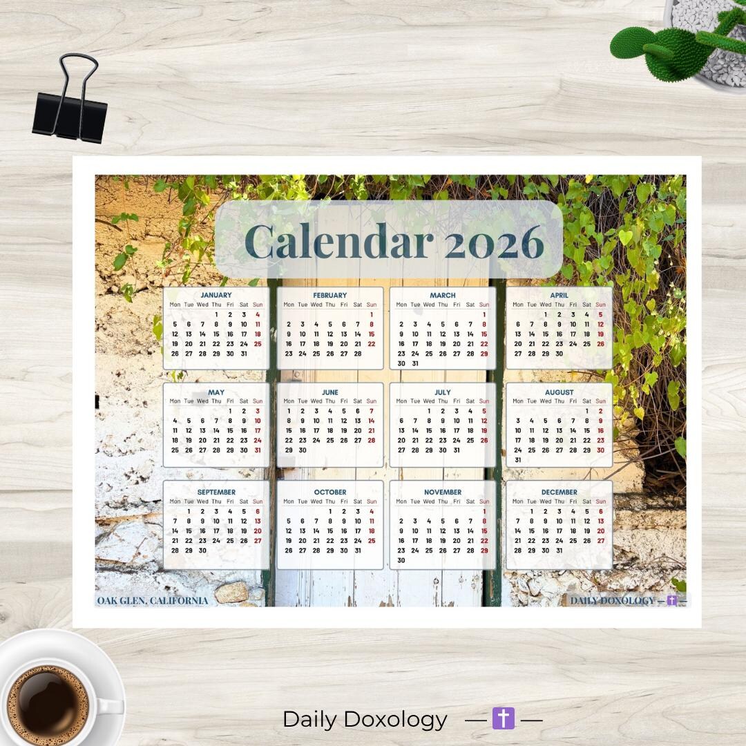 2026 Wall Calendar | Oak Glen Photo, Farmhouse Botanical (digital