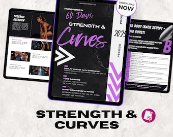 Strength & Curves Workout Plan for Women: Glutes, Legs, Core (PDF)