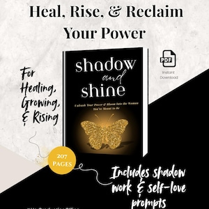 207 Pages of Inner Shadow Work Healing, Self Discovery, Reflection Prompts, & Confidence Rebuliding for Women