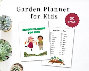 Garden Planner for Kids, Summer Activity for Kids, Garden Journal, Kids Plant Tracker, Printable Garden Planner, Printable Kids Activity