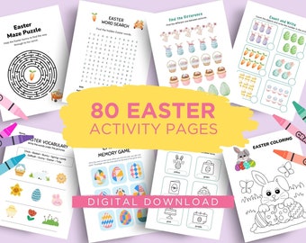 Easter Activity Pages, Easter Coloring Pages, Easter Preschool Worksheets, Teacher Printable, Easter Kids Printable, Easter Addition Sheet