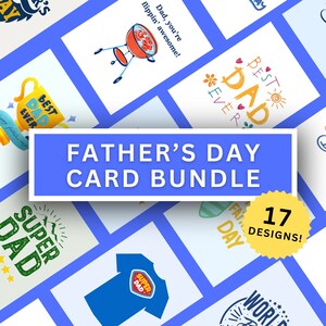 Paquete de tarjetas del Día del Padre Feliz, Tarjetas para papá, Tarjetas imprimibles, Tarjetas divertidas, Tarjeta de corbata, Tarjeta de parrilla de papá, Tarjeta deportiva, Regalo para papá