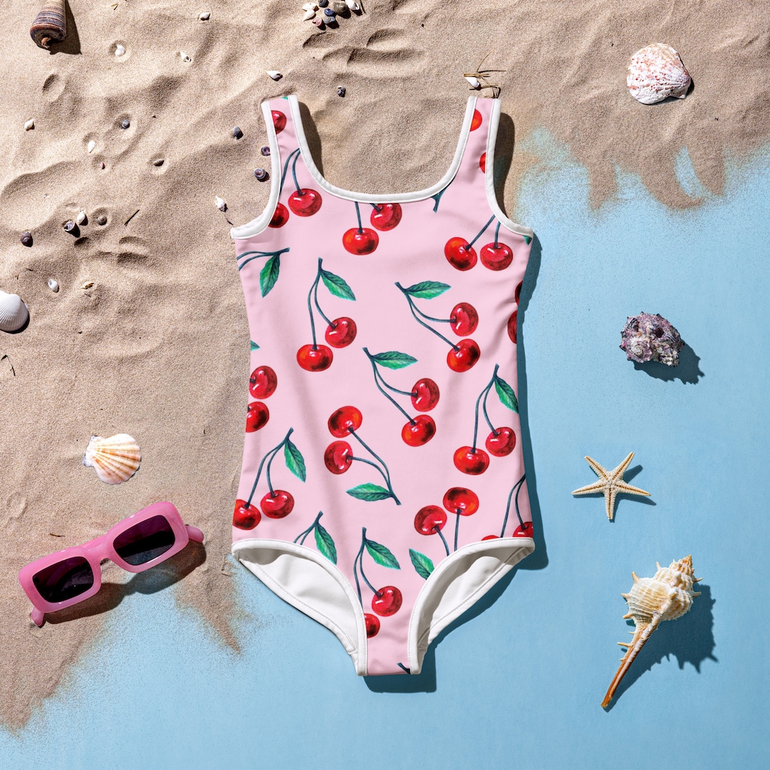 Cherry Print Kids Swimsuit One Piece Girls Bathing Suit Kids UPF 40 cherry-print-kids-swimsuit-one-piece-girls-bathing-suit-kids-upf-40