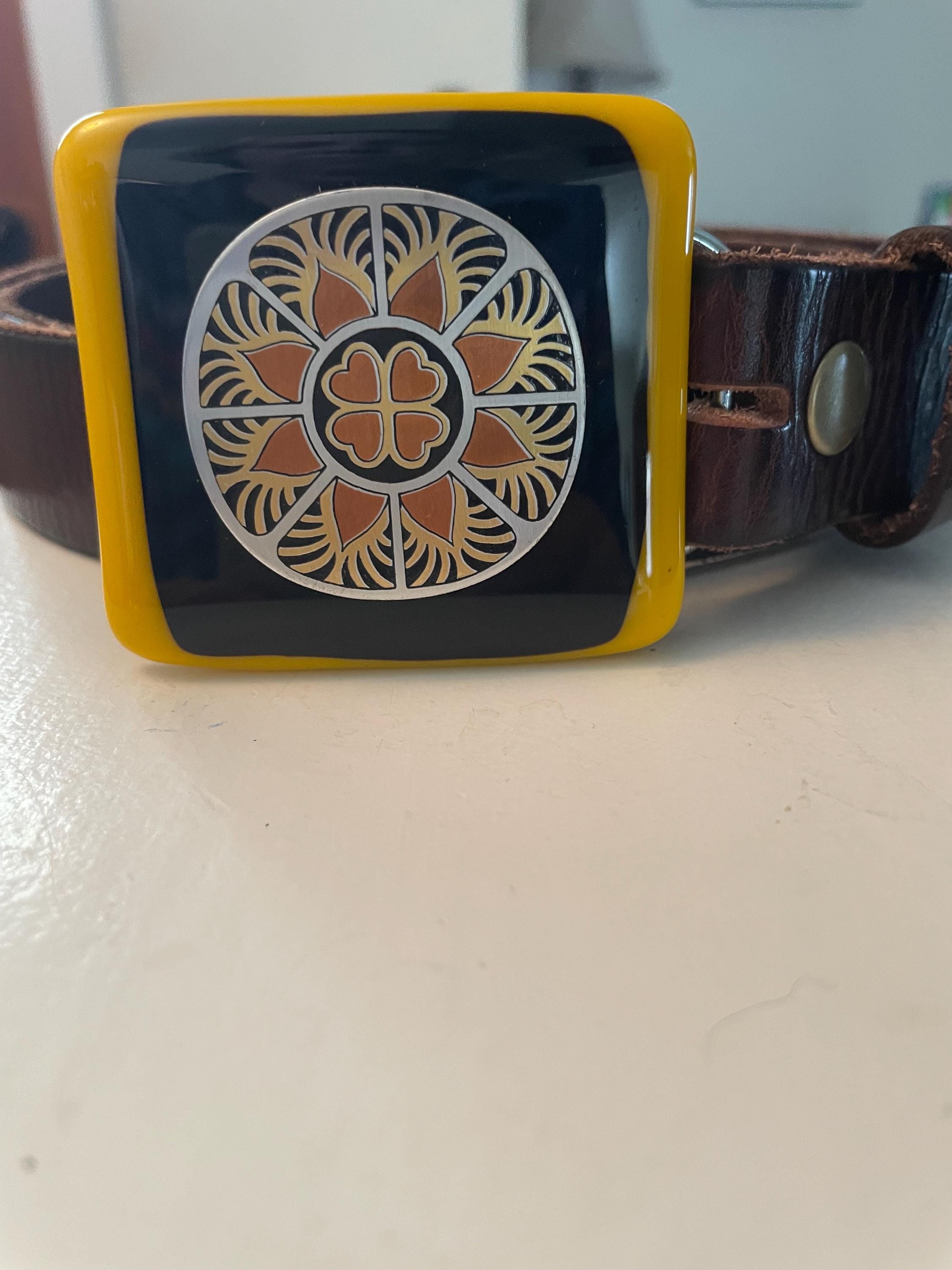 Fused Glass Belt Buckles - Etsy