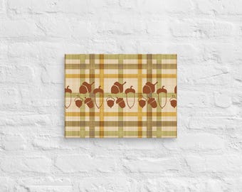 Canvas muurkunst herfst eikel: rustieke boerderij herfstdecor