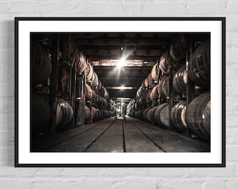 Buffalo Trace Distillery Print, Kentucky Bourbon Barrel Art