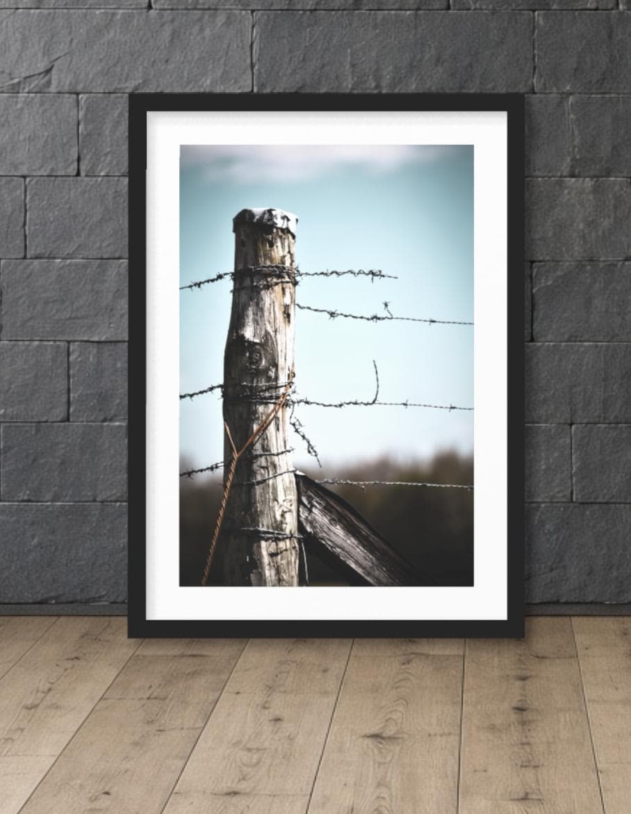 Weathered Fence Post Wall Art | Rustic Ranch Photography | Western
