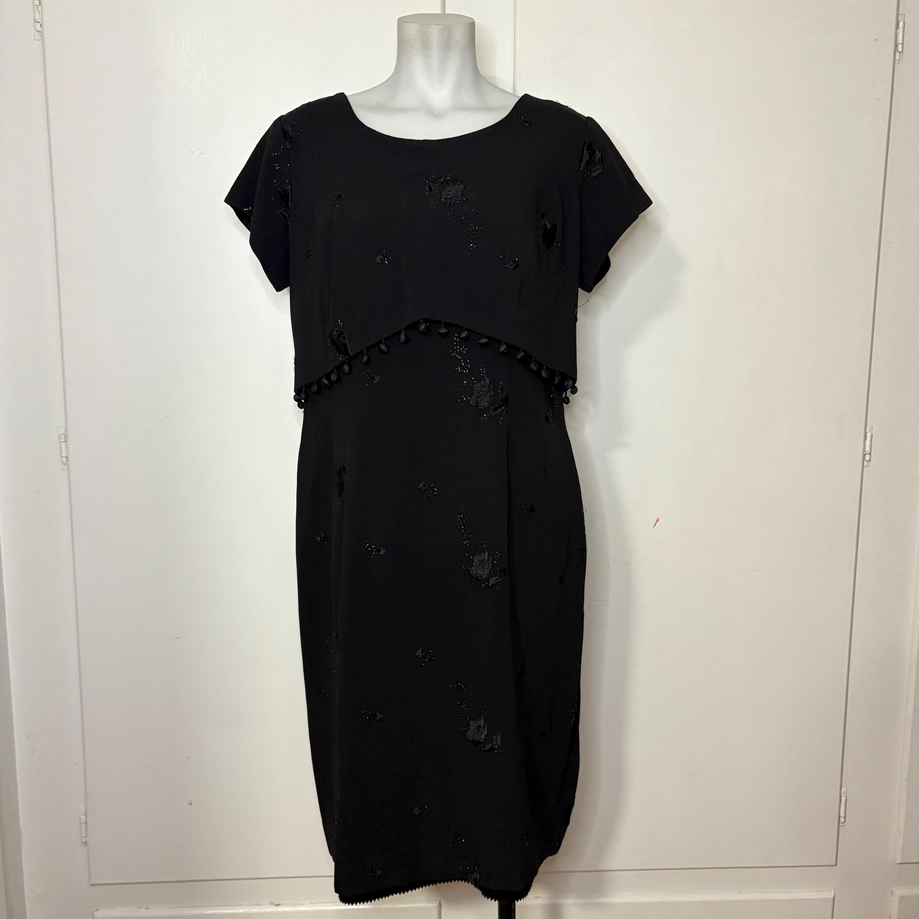 sachin and babi light blue dress Black Rose Gold Embroidered Gown XL / Black / Women