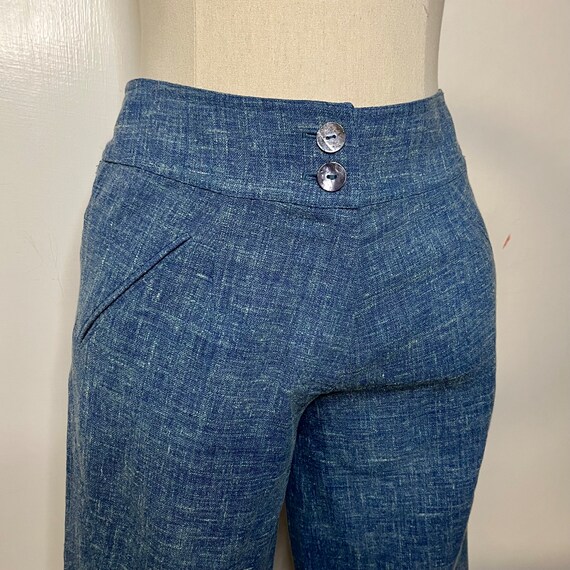 【めっちゃ変わる】 Flare Linen Blue Dior Christian 90s Vintage Trousers Etsy - パンツ