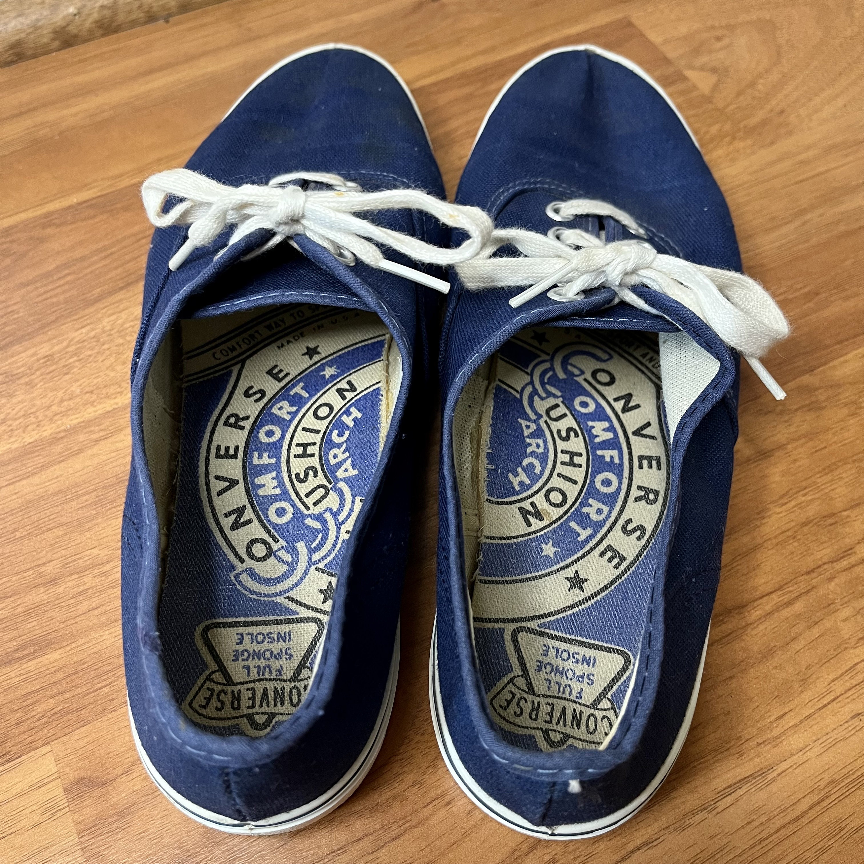 Vintage Navy Blue Converse Comfort Cushion Canvas Boat Sneaker 