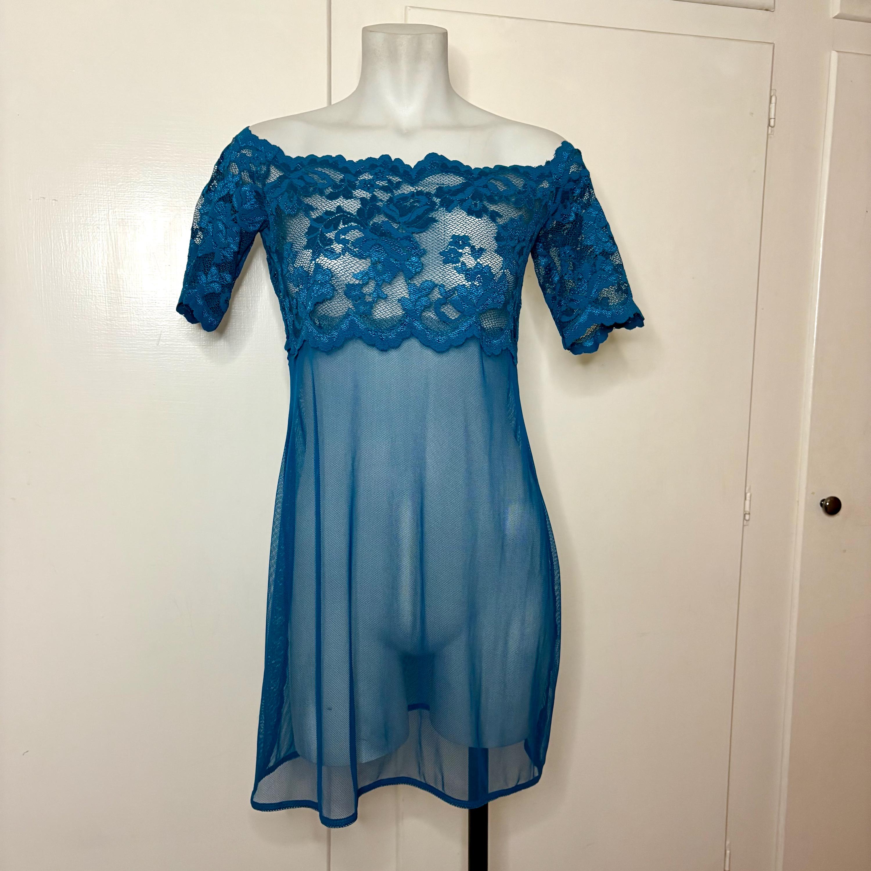 princess polly baby blue dress 90s Mesh Dress