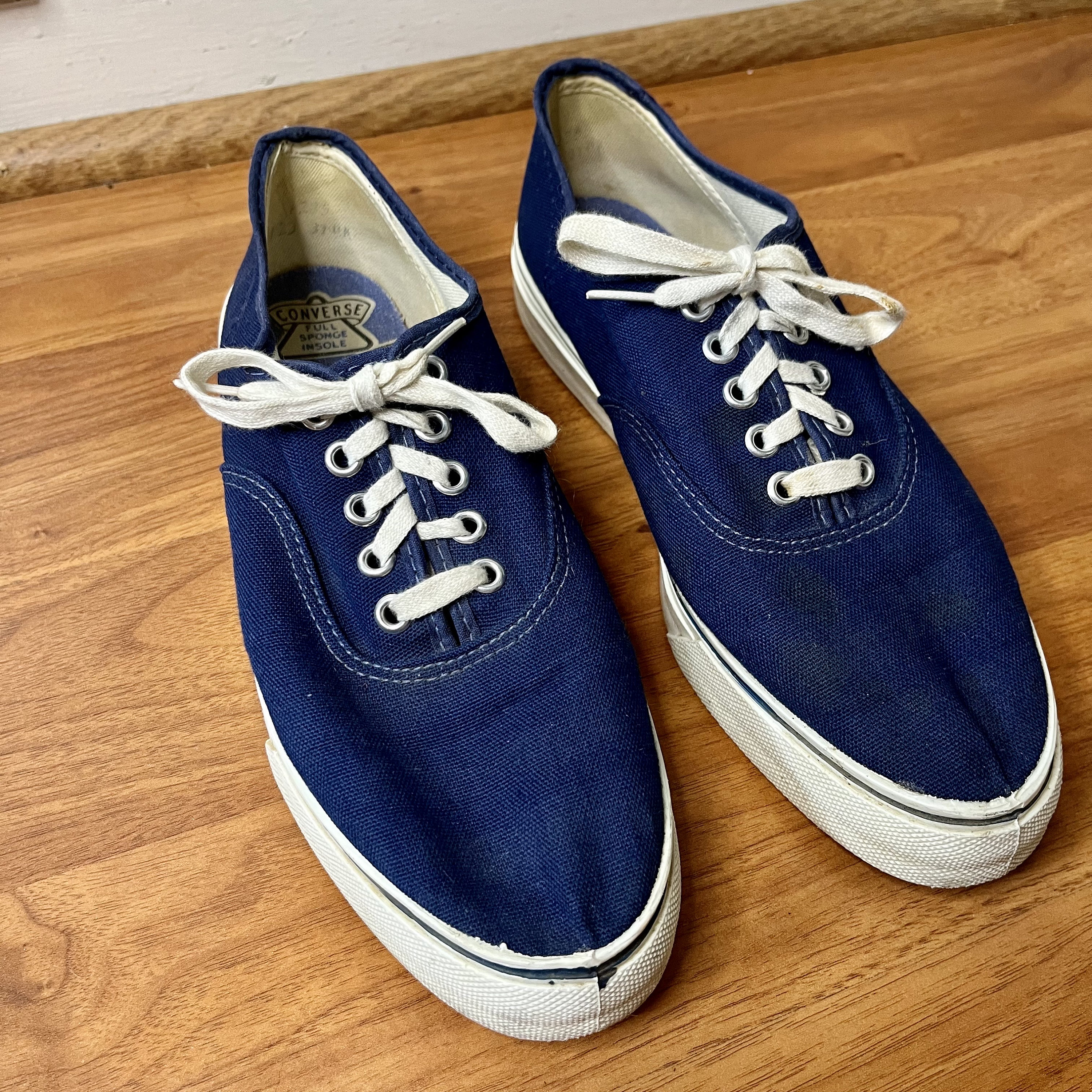 Vintage Navy Blue Converse Comfort Cushion Canvas Boat Sneaker