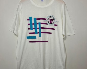 Vintage 80s Speed Soccer 5v5 Soccer World Graphic Single Stitch T Shirt