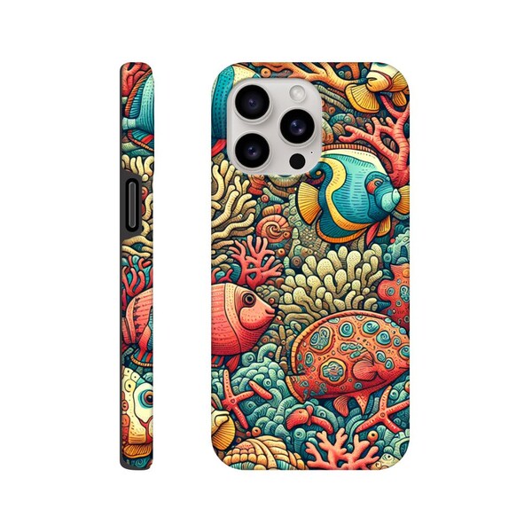 Coral Reef Fish Tough Phone, Tropical Fish Phone Case for iPhone and Samsung, Unique Reef fish phone Cover, Tough Phone Case - Tough case