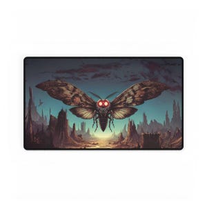 MTG Fallout Playmat 14 x 24 The Wise Mothman Playmat 14 x 24 Mutant Menace MTG Playmat Kommandant Spielmatte für mtg, TTCs und andere Kartenspiele