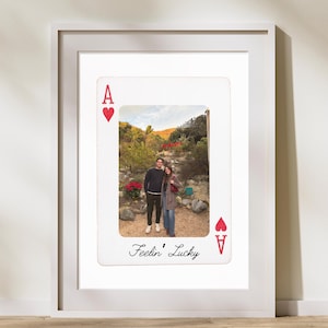 Custom Photo Ace Card | Color | Playing Card | Unique Couples Gift Anniversary | Gift For Him Or Her | Personalized |Wall Art |Digital Print