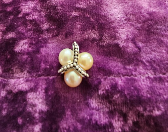 Sterling Silver and Pearl Pendant - image 2