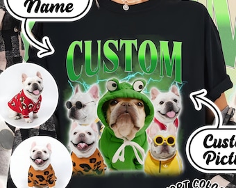 Comfort Colors Custom Bootleg Shirt, Pet Photo And Name, 90s Shirt, Custom Pet Shirt, Bootleg Rap Tee, Custom Dog Shirt, Bootleg Dog Shirt