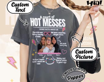Personalised Besties Shirt, Comfort Colors Custom Photo Best Friend Shirt, Friendship Gift, Birthday Gift for Friend, BFF Birthday Gift Idea