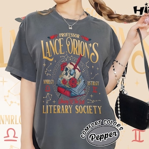 Professor Lance Orion&#39;s Book Club Comfort Colors Shirt, Bookish Shirt, Celestial Heirs Band Shirt, Almighty Sovereign Society, ZA Merch