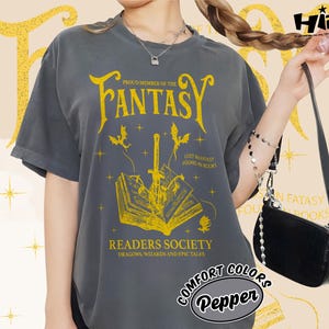Fantasy Readers Society Comfort Colors Shirt, Romance Shirt, Readers Vintage, Reading Shirt, Gift for Book Lovers, Bookish Gift, Bookish