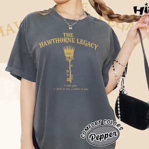 Hawthorne House Comfort Color Shirt, Inheritance Games Sweatshirt, Hawthorne Logo, Jennifer Lynn Barnes, the Hawthorne Legacy, Bookish Merch