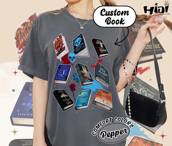 Custom Your Favorite Book Shirt, Books Collection Sweatshirt, Book Lover Gift, Dark Romance Tee, Book Lover Shirt, Bookish Tee, I Love Book