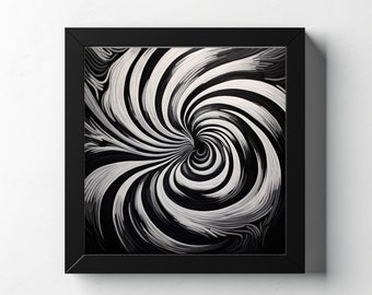 Abstracte zwart-wit spiraal