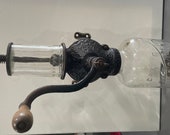 1800 39 s Arcade Crystal Ornate Cast Iron Coffee Grinder Wall Mount All Original