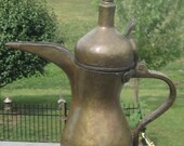 Vintage Hand Hammered Signed Arabian Dallah Tea Pot 1800 39 s Early 1900 39 s