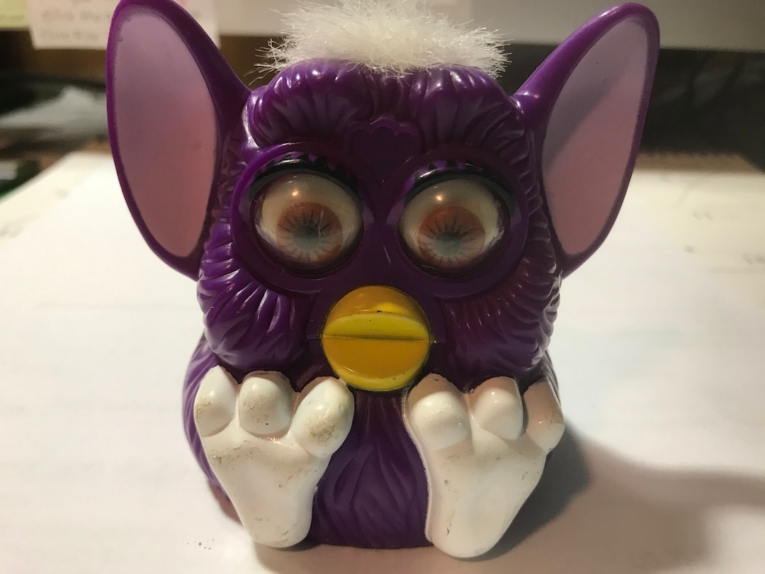 Vintage 1998 Mcdonalds Purple Furby White Hair Toy - Etsy