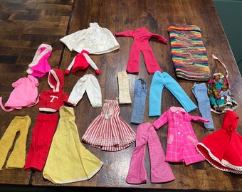 Lot of 20 Vintage Doll Clothing will fit Barbie 1960's