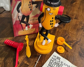 1960's As Seen on TV Mr Peanut 12 Inch Peanut Butter Maker IOB