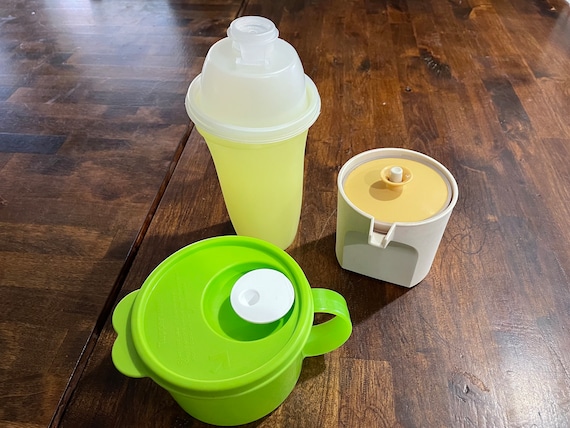 1970's Tupperware Soup Mug / Creamer / Shaker Drink Mixer 